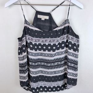 LOFT |  Charcoal & Blush Print Tank